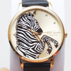 Kate Spade Women's Metro Zebra Leather Strap Watch KSW1780